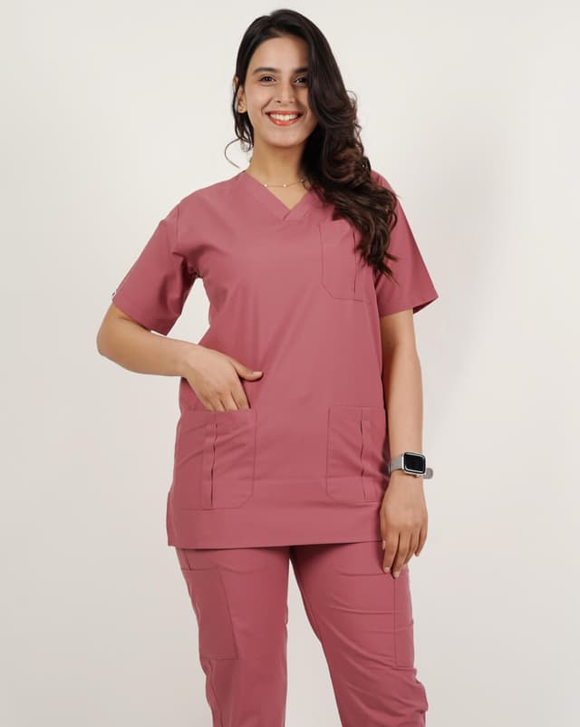 MEDFIT PRIME SCRUBS UNISEX ROSE PINK LARGE NO I5465